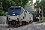 Late running eastbound "Capitol Limited" exits the tunnel in Panther Hollow